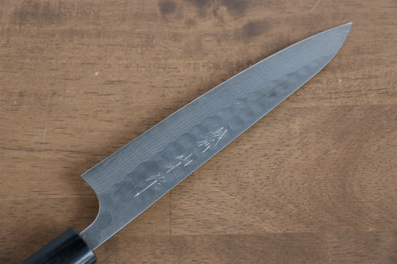 Nao Yamamoto SRS13 Damascus Hammered(Maru) Petty-Utility  160mm Shitan Handle - Japanny - Best Japanese Knife