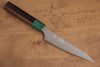 Yu Kurosaki Senko Ei R2/SG2 Hammered Petty-Utility  130mm Shitan (ferrule: Green Pakka wood) Handle - Japanny - Best Japanese Knife
