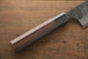Ogata White Steel No.2 Kurouchi Damascus Bunka 180mm with Shitan Handle - Japanny - Best Japanese Knife