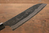 Ogata White Steel No.2 Kurouchi Damascus Santoku 180mm with Shitan Handle - Japanny - Best Japanese Knife