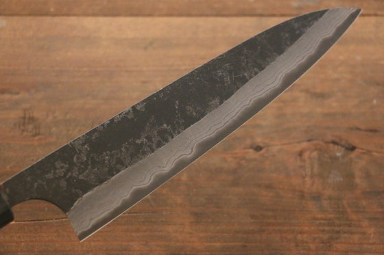 Ogata White Steel No.2 Kurouchi Damascus Gyuto 210mm with Shitan Handle - Japanny - Best Japanese Knife