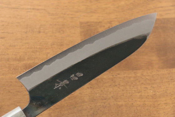 Masakage Masakage Mizu Blue Steel No.2 Black Finished Santoku 165mm with American Cherry Handle - Japanny - Best Japanese Knife
