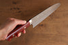 Takeshi Saji SRS13 Hammered Santoku 165mm Red Micarta Handle - Japanny - Best Japanese Knife