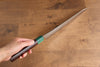 Yu Kurosaki Senko Ei R2/SG2 Hammered Sujihiki  270mm Shitan (ferrule: Green Pakka wood) Handle - Japanny - Best Japanese Knife