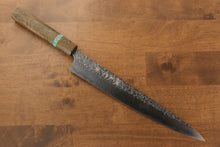  Yu Kurosaki Shizuku R2/SG2 Hammered Sujihiki 270mm Maple(With turquoise ring Green) Handle - Japanny - Best Japanese Knife