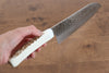 Sakai Takayuki VG10 33 Layer Damascus Santoku 180mm Cow Bone Handle with Sheath - Japanny - Best Japanese Knife