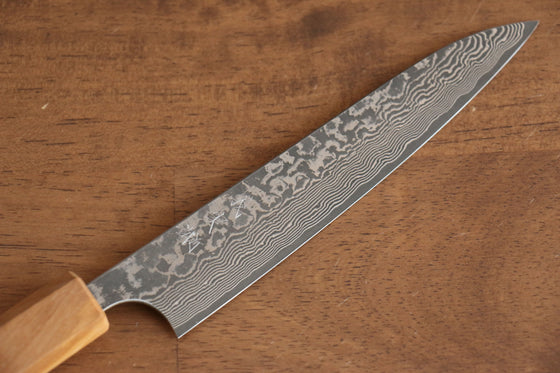 Yoshimi Kato VG10 Damascus Petty-Utility  150mm Olive tree Handle - Japanny - Best Japanese Knife