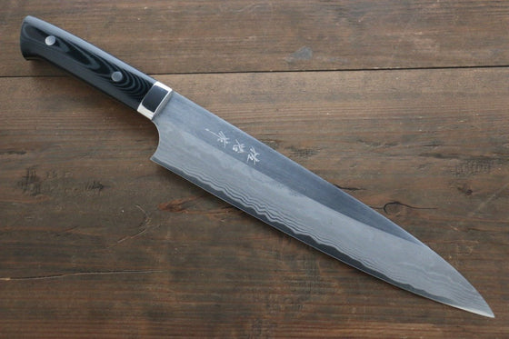 Takeshi Saji Blue Super Gyuto Japanese Knife 240mm Black Micarta Handle - Japanny - Best Japanese Knife