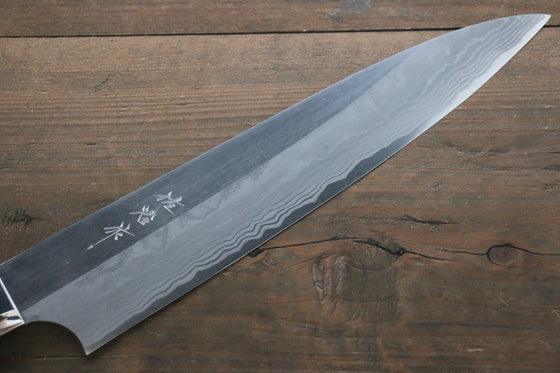 Takeshi Saji Blue Super Gyuto Japanese Knife 240mm Black Micarta Handle - Japanny - Best Japanese Knife