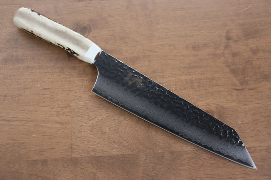 Sakai Takayuki VG10 33 Layer Damascus Kengata Gyuto  190mm Cow Bone Handle with Sheath - Japanny - Best Japanese Knife