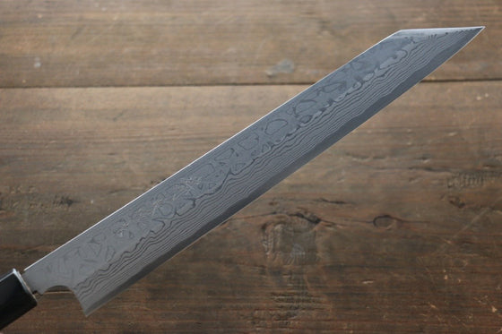 Hideo Kitaoka White Steel No.2 Damascus Kiritsuke Yanagiba 270mm Shitan Handle - Japanny - Best Japanese Knife