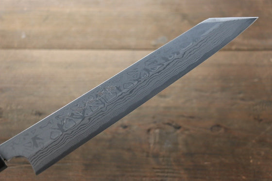 Hideo Kitaoka White Steel No.2 Damascus Kiritsuke Yanagiba 240mm Shitan Handle - Japanny - Best Japanese Knife