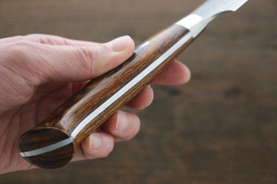 Takeshi Saji R2/SG2 Diamond Finish Damascus Sujihiki Japanese Knife 240mm Ironwood Handle - Japanny - Best Japanese Knife