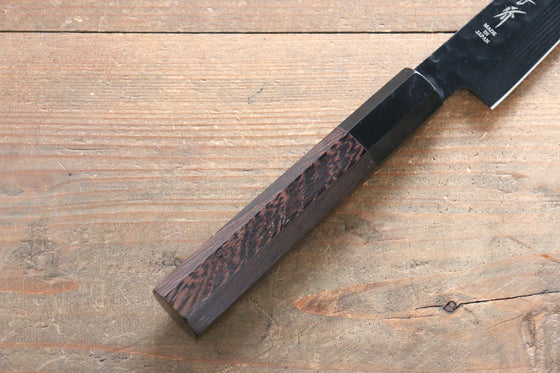 Sakai Takayuki Kurokage VG10 Hammered Teflon Coating Petty-Utility 150mm Wenge Handle - Japanny - Best Japanese Knife