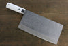 Takeshi Saji SRS13 Hammered Chinese Cleaver 225mm White Stone Handle - Japanny - Best Japanese Knife