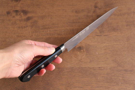 Takamura Knives VG10 Migaki Finished Petty-Utility  150mm Black Pakka wood Handle - Japanny - Best Japanese Knife
