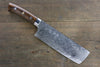 Takeshi Saji R2/SG2 Diamond Finish Damascus Nakiri 180mm Ironwood Handle - Japanny - Best Japanese Knife