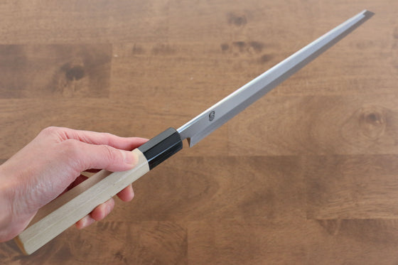 Kikuzuki White Steel No.2 Kasumitogi Kiritsuke Yanagiba 270mm Magnolia Handle - Japanny - Best Japanese Knife