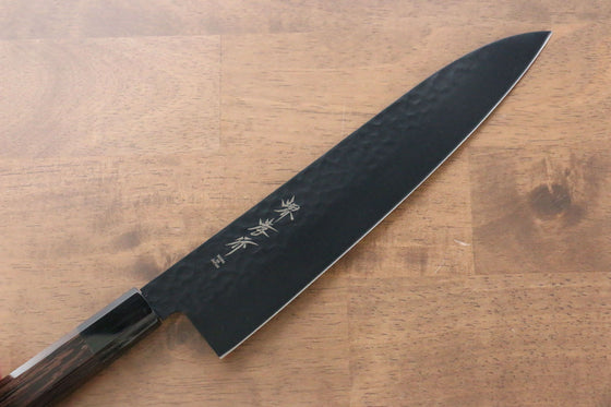 Sakai Takayuki Kurokage VG10 Hammered Teflon Coating Gyuto  240mm Wenge Handle - Japanny - Best Japanese Knife