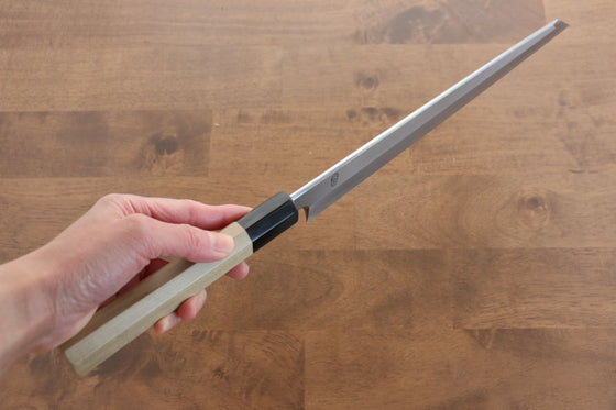 Kikuzuki White Steel No.2 Kasumitogi Kiritsuke Yanagiba  300mm Magnolia Handle - Japanny - Best Japanese Knife