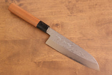  Tessen by Yamatsuka Tamahagane Damascus Santoku 165mm Wild Cherry Handle - Japanny - Best Japanese Knife