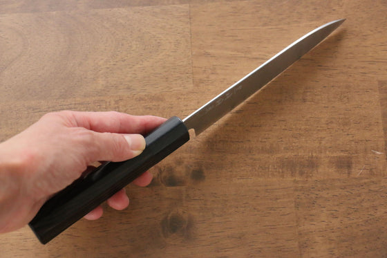 Makoto Kurosaki VG10 Damascus Petty-Utility  135mm Ebony Wood Handle - Japanny - Best Japanese Knife
