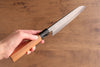 Tessen by Yamatsuka Tamahagane Damascus Santoku 165mm Wild Cherry Handle - Japanny - Best Japanese Knife