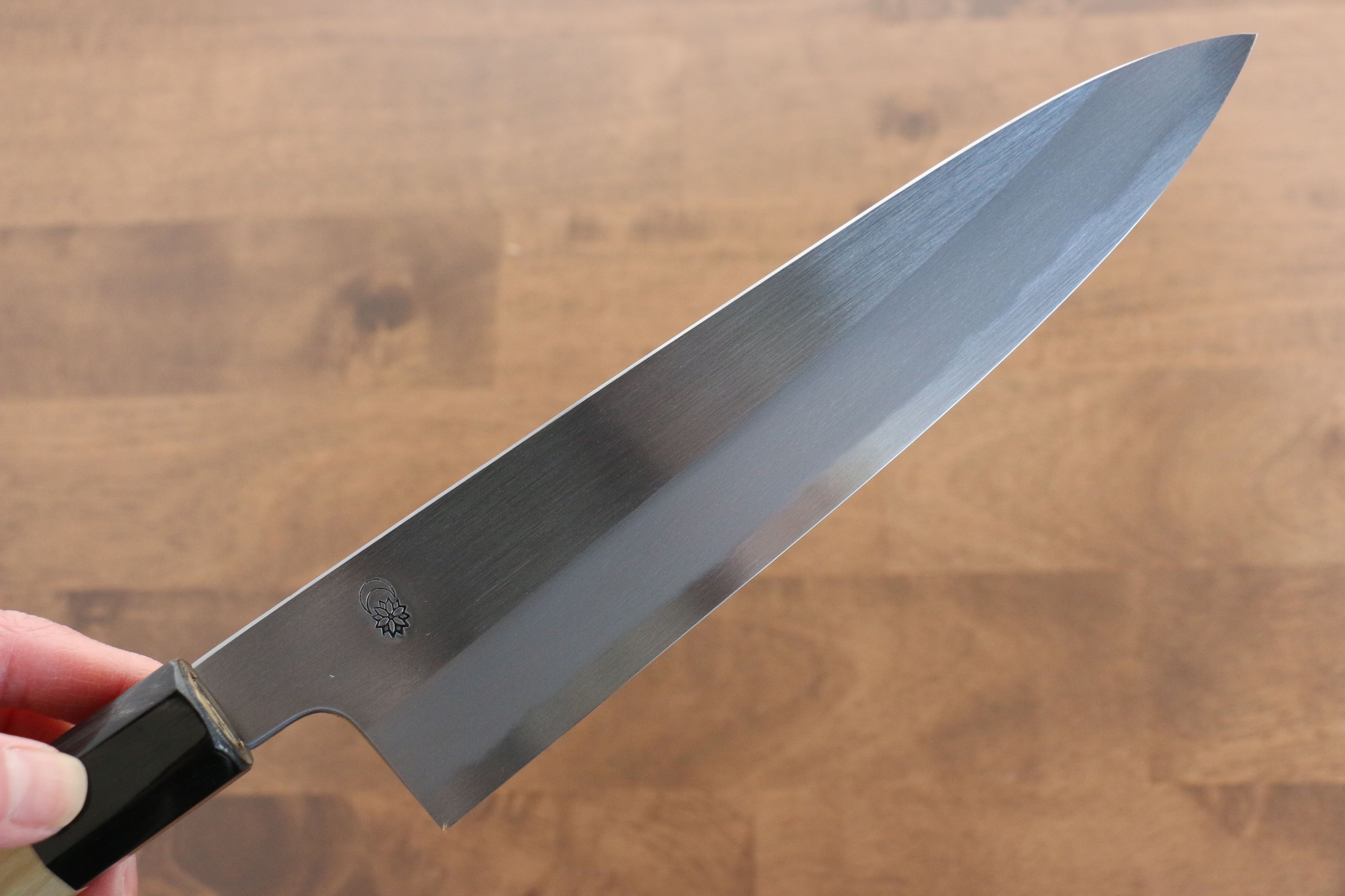 Kikuzuki White Steel No.2 Kasumitogi Gyuto Japanese Knife 210mm Magnolia Handle - Japanny - Best Japanese Knife