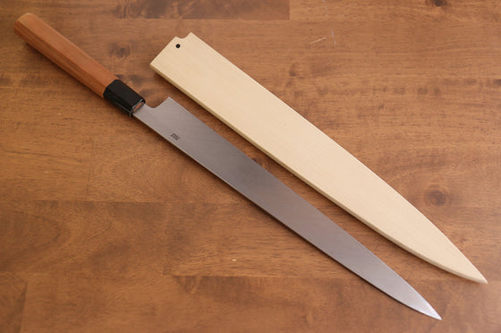 Tessen by Tanaka Tamahagane Yanagiba 315mm Wild Cherry Handle with Sheath - Japanny - Best Japanese Knife