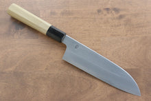  Kikuzuki White Steel No.2 Kasumitogi Santoku 180mm Magnolia Handle - Japanny - Best Japanese Knife