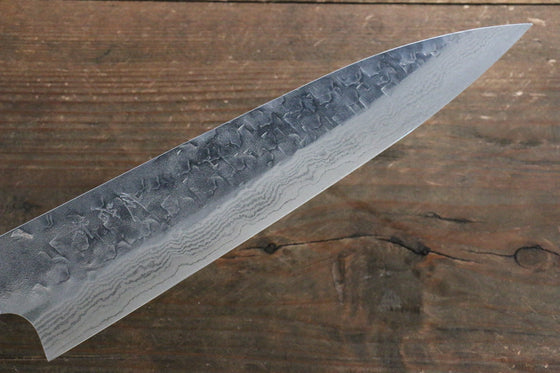 Takeshi Saji SRS13 Hammered Migaki Finished Gyuto 210mm Blue Marble Handle - Japanny - Best Japanese Knife