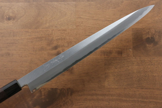 Jikko White Steel No.2 Yanagiba Japanese Knife 330mm Shitan Handle - Japanny - Best Japanese Knife