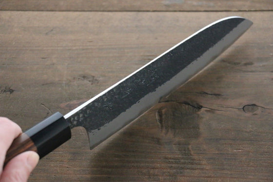 Yu Kurosaki Blue Super Hammered Santoku  180mm - Japanny - Best Japanese Knife