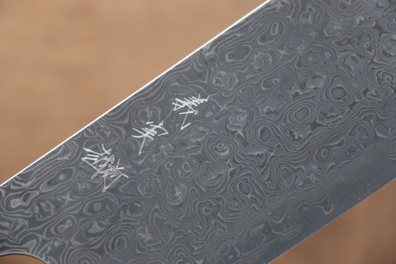 Yoshimi Kato VG10 Damascus Nakiri 165mm Black Persimmon Lacquered Handle - Japanny - Best Japanese Knife