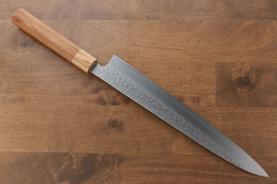 Makoto Kurosaki R2/SG2 Hammered(Maru) Sujihiki 270mm Cherry Blossoms Handle - Japanny - Best Japanese Knife