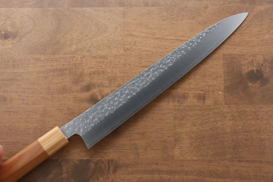 Makoto Kurosaki R2/SG2 Hammered(Maru) Sujihiki 270mm Cherry Blossoms Handle - Japanny - Best Japanese Knife