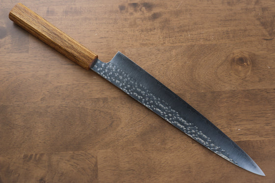 Yu Kurosaki Senko R2/SG2 Hammered Sujihiki Japanese Knife 240mm Live oak Lacquered Handle - Japanny - Best Japanese Knife