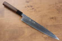  Yu Kurosaki Senko R2/SG2 Hammered Sujihiki 240mm Shitan (ferrule: Black Pakka wood) Handle - Japanny - Best Japanese Knife