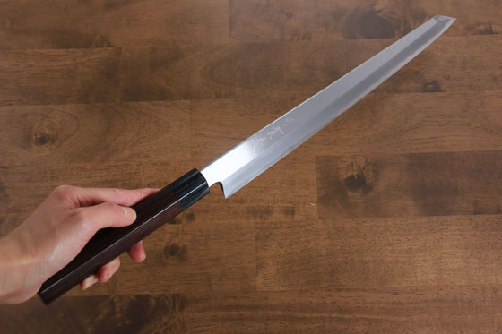 Jikko White Steel No.2 Kiritsuke Yanagiba 330mm Shitan Handle - Japanny - Best Japanese Knife