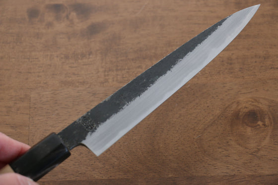 Kikuzuki White Steel No.2 Black Finished Petty-Utility 150mm Magnolia Handle - Japanny - Best Japanese Knife