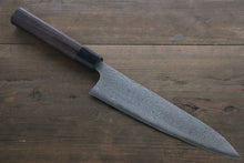  Nao Yamamoto VG10 Black Damascus Gyuto Japanese Knife 210mm Shitan Handle - Japanny - Best Japanese Knife