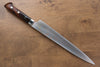 Takeshi Saji Blue Steel No.2 Colored Damascus Sujihiki  240mm Ironwood Handle - Japanny - Best Japanese Knife