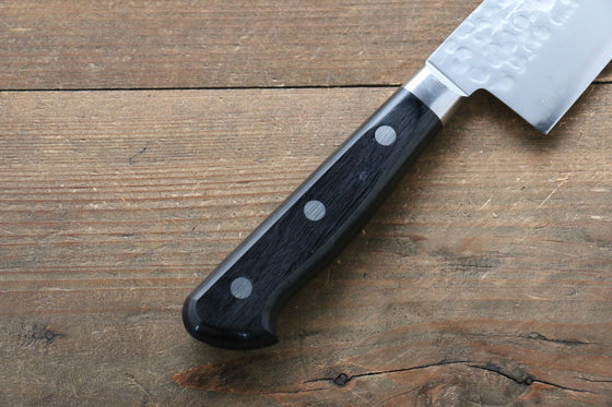 Takamura Knives VG10 Hammered Santoku  170mm with Black Pakka wood Handle - Japanny - Best Japanese Knife