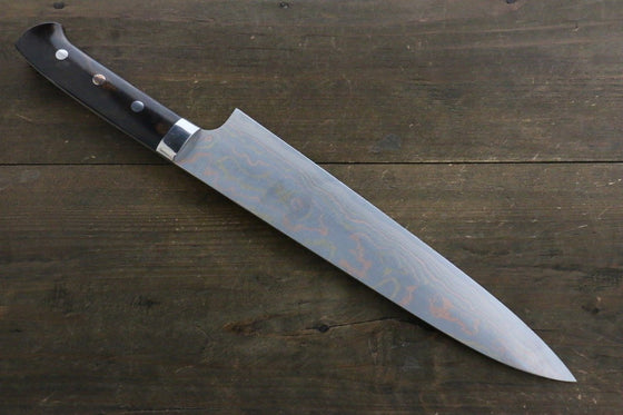 Takeshi Saji Blue Steel No.2 Colored Damascus Gyuto  240mm Ironwood Handle - Japanny - Best Japanese Knife