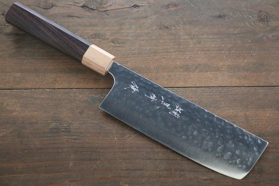 Yu Kurosaki R2/SG2 steel Hammered Japanese Chef's Nakiri Knife 180mm - Japanny - Best Japanese Knife