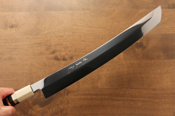 Jikko Silver Steel No.3 Sakimaru Yanagiba 330mm Ebony with Ring Handle - Japanny - Best Japanese Knife