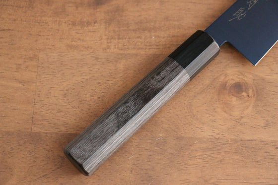 Seisuke SK-85 steel Ion plating Kiritsuke Santoku 180mm Gray Pakka wood Handle - Japanny - Best Japanese Knife
