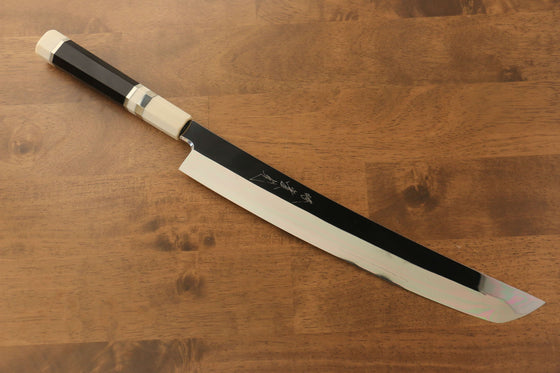 Jikko Silver Steel No.3 Sakimaru Yanagiba 300mm Ebony with Ring Handle - Japanny - Best Japanese Knife