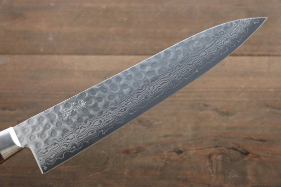 Seisuke VG10 17 Layer Damascus Gyuto 210mm Mahogany Handle - Japanny - Best Japanese Knife