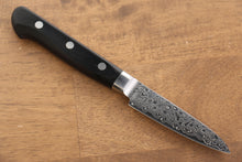  Seisuke Kagami AUS10 Mirrored Finish Damascus Petty-Utility Japanese Knife 80mm Black Pakka wood Handle - Japanny - Best Japanese Knife